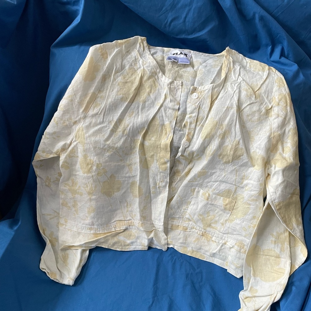 Flax medium 3 piece linen pantsuit